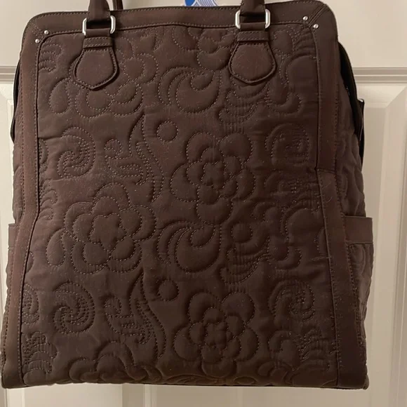 Vera Bradley large tote in chocolate brown - Picture 3 of 7